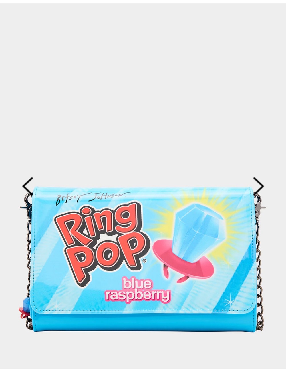 Betsey Johnson Blue Raspberry Ring Pop Crossbody Wallet